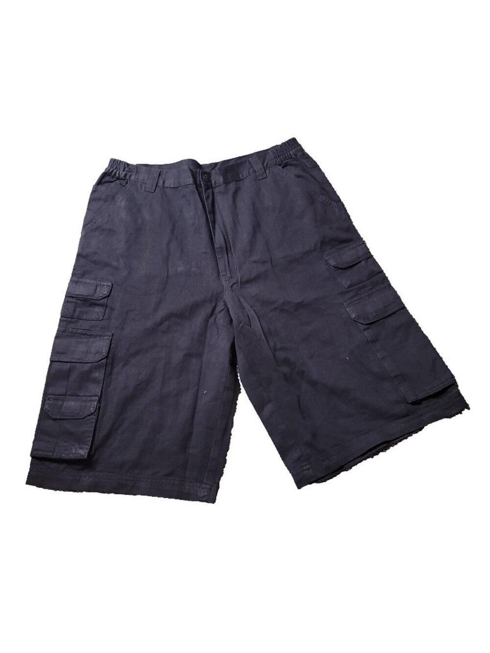 Boulder Creek Cargo Shorts Men 36 Big Tall Black Utility Khaki Elastic LL RL y2K